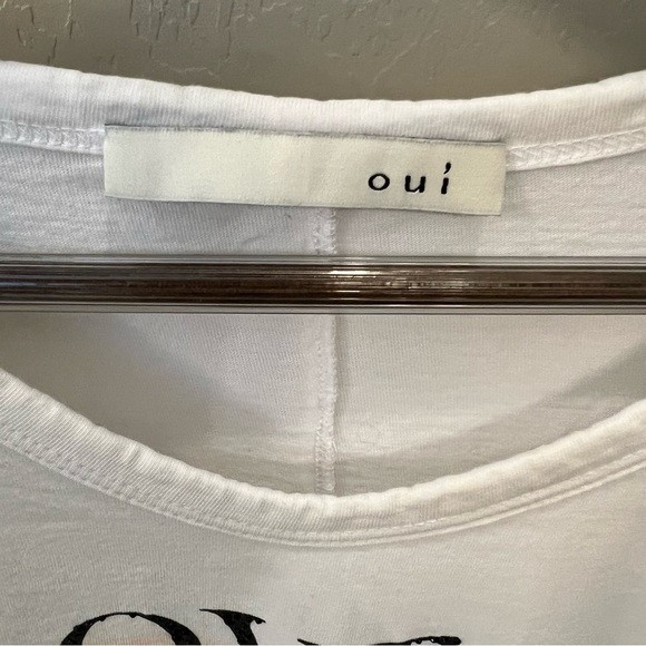 OUI Love is art graphic white tshirt, short sleeve, 100%Cotton, size 10 - Picture 3 of 11